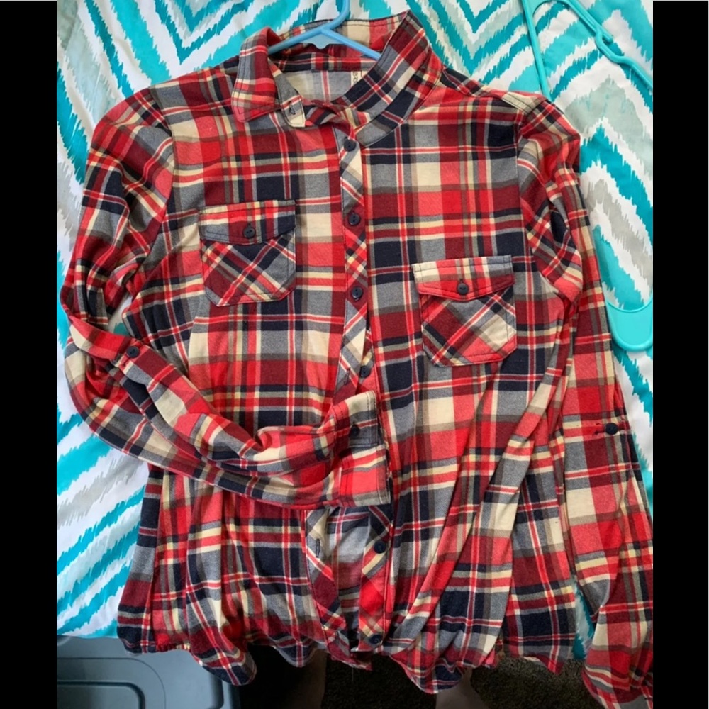 Size L Plaid Button Down Shirt